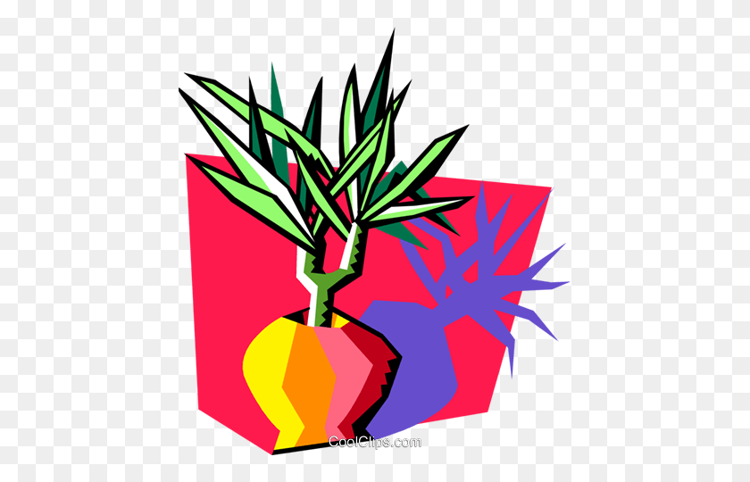 439x480 Растение В Вазе Роялти Бесплатно Векторные Иллюстрации - Ваза Клипарт