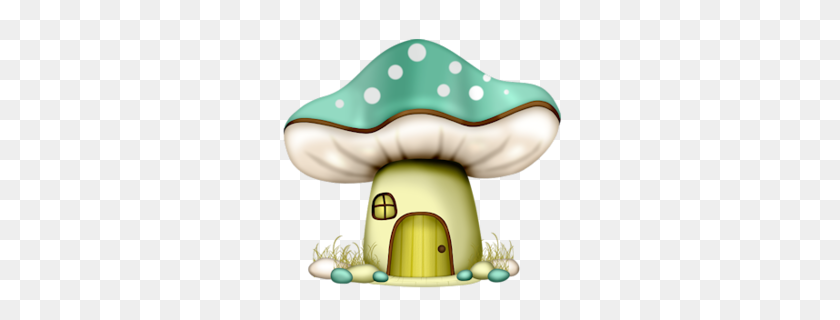 300x260 Plants, Mushrooms, Foilage Mushroom House - Tiana Clipart