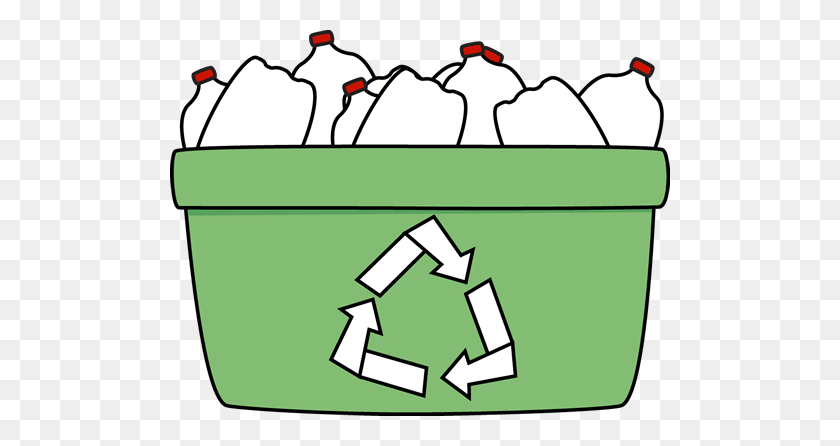 500x386 Plastic Clipart Recycle Bin - Trash Can Clipart