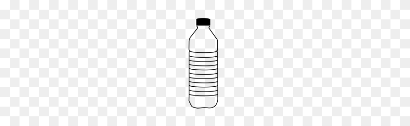 200x200 Plastic Water Bottle Clip Art Black And White - Plastic Bottle Clipart