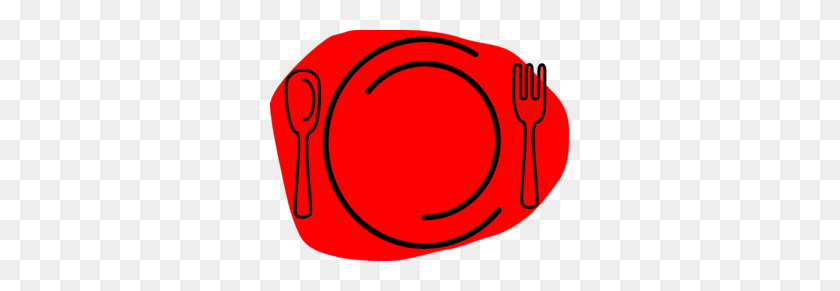 299x231 Plate Clipart Red - Empty Plate Clipart