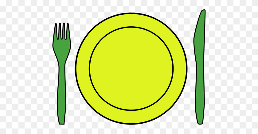 500x378 Plate Fork And Knife Clipart - Napkin Clipart