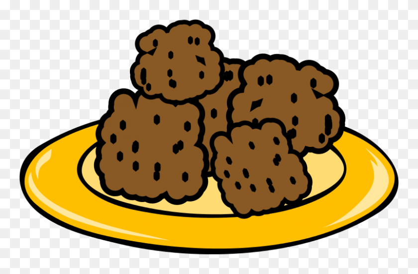 800x505 Plate Of Cookies Clipart - Plate Clipart