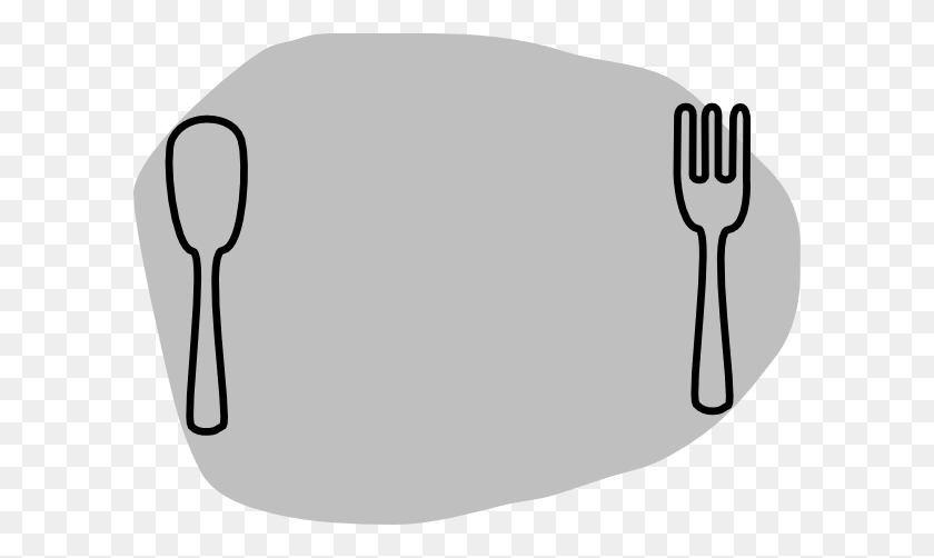 600x442 Plate Of Food Clipart - Plate Clipart Black And White