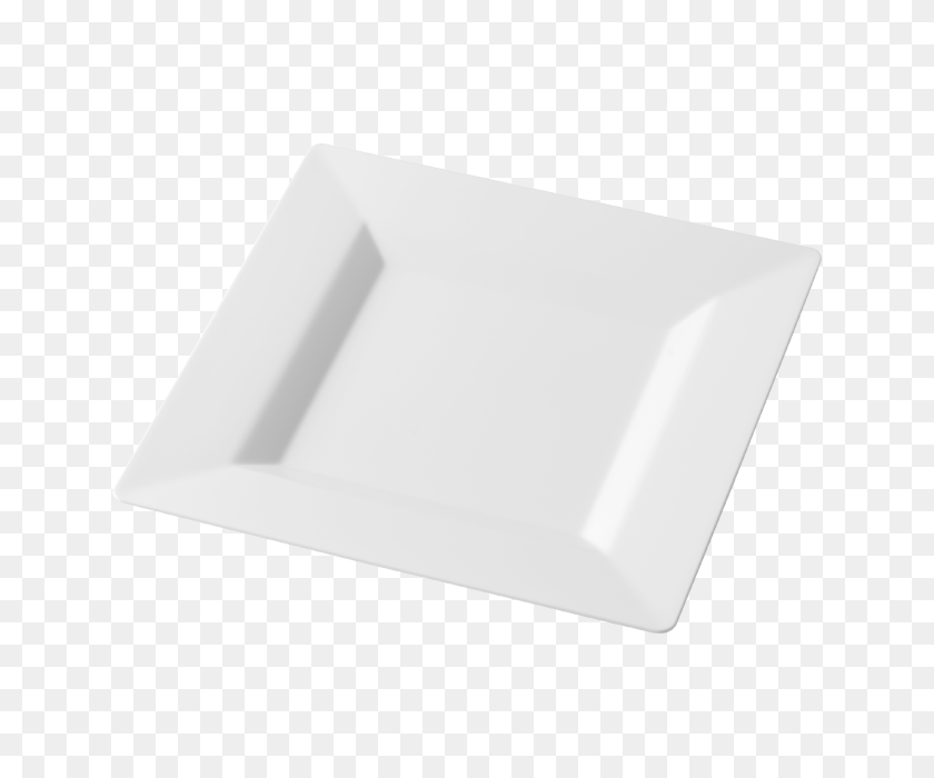 640x640 Plate, Square Compartment, Ps, White - White Plate PNG