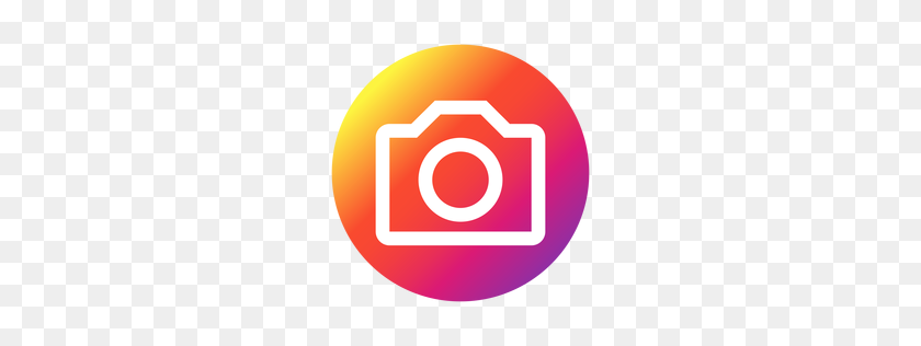 256x256 Иконка Играть Плоский - Логотип Instagram Прозрачный Png