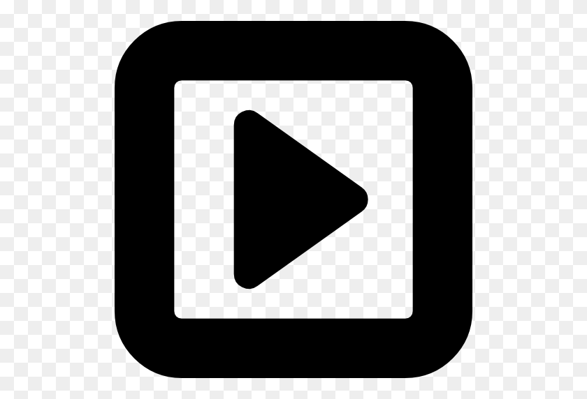512x512 Play Video, Video Play, Interface, Play, Play Button, Video Icon - Play Button PNG White
