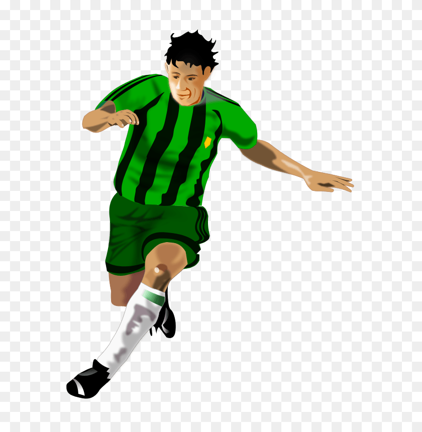 594x800 Player Cliparts - Soccer Player Clipart
