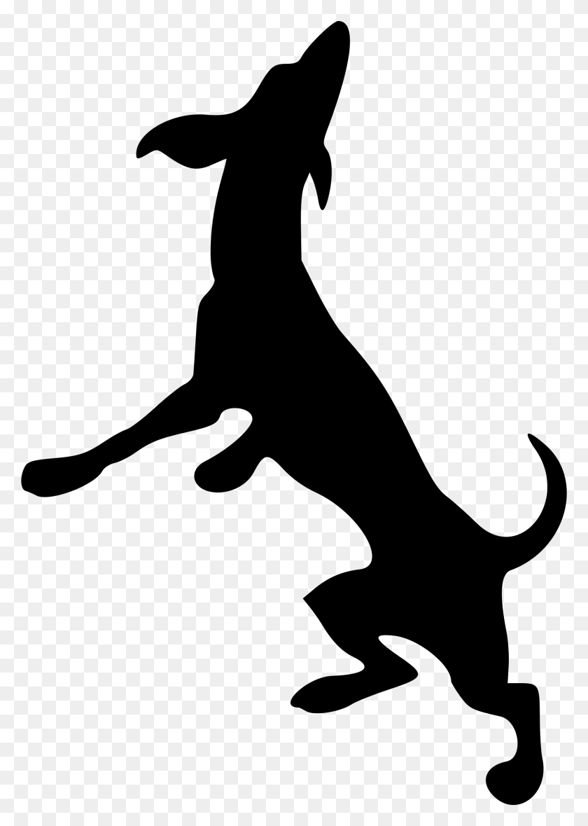1672x2400 Playful Dog Silhouette Vector Clipart Image - Dog Silhouette Clip Art