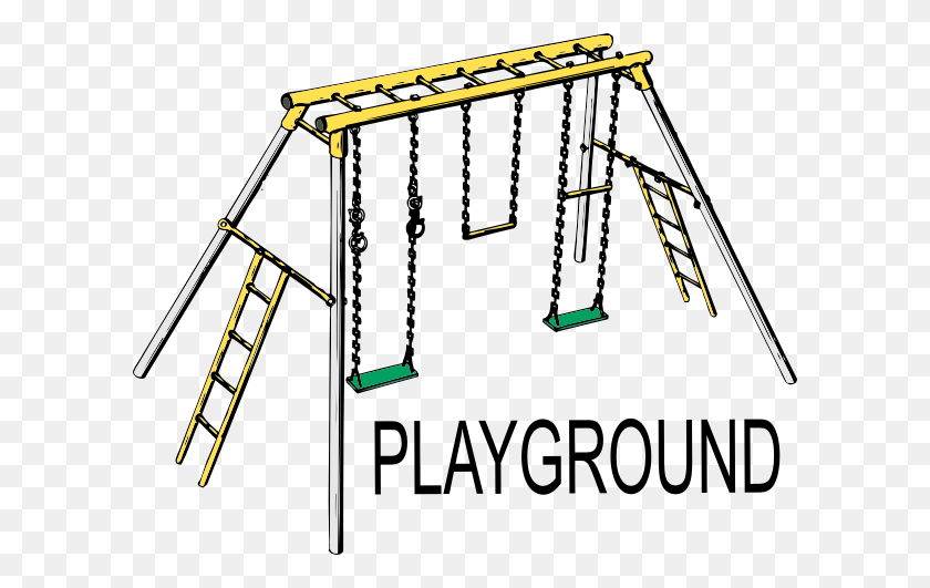 600x471 Playground Clip Art - Playground Clipart Black And White