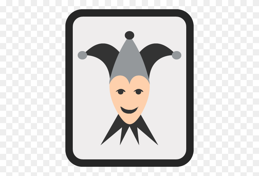 512x512 Jugando A Las Cartas Black Joker Emoji Para Facebook, Correo Electrónico Sms Id - Joker Card Png