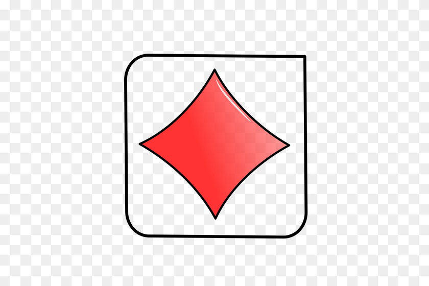 500x500 Игральные Карты Алмазы Векторный Знак - Масти Карт Клипарт