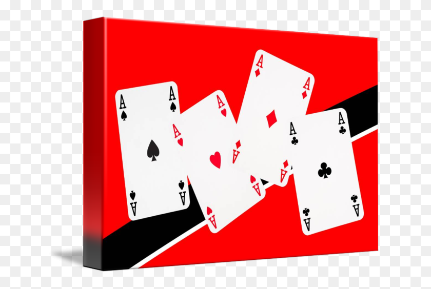 650x504 Playing Cards All The Aces - Playing Cards PNG