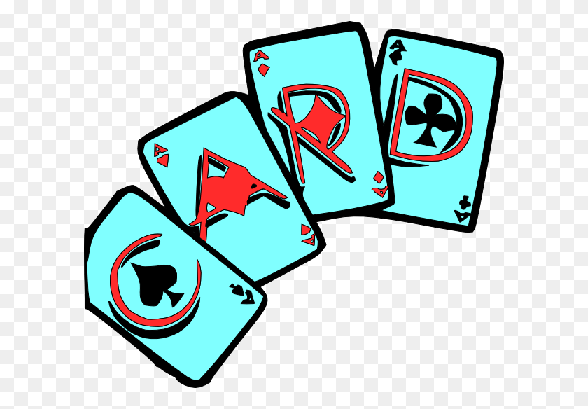 600x524 Playing Cards Clipart - Poker Cards Clipart