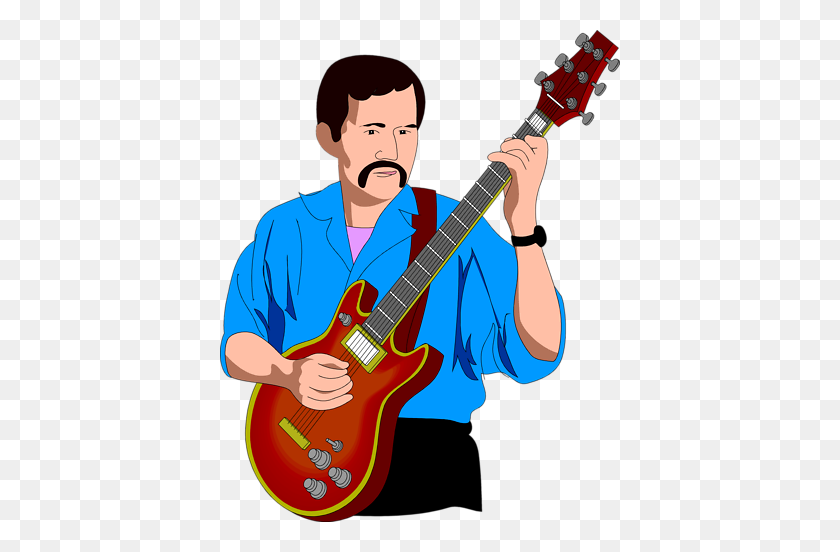 400x492 Playing Guitar Clipart Free Clipart Images - Guitar Clipart PNG