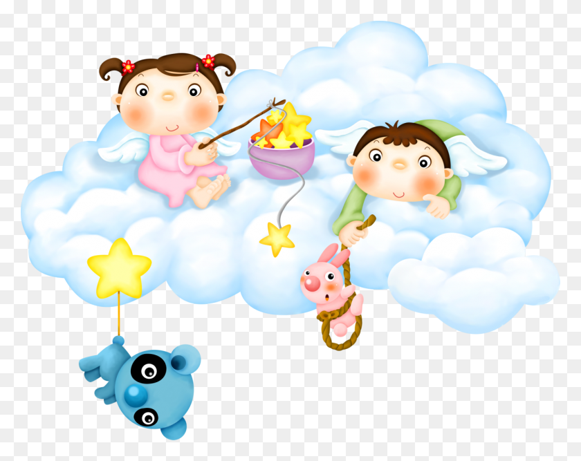 1280x997 Playing Little Angels Png - Angels PNG