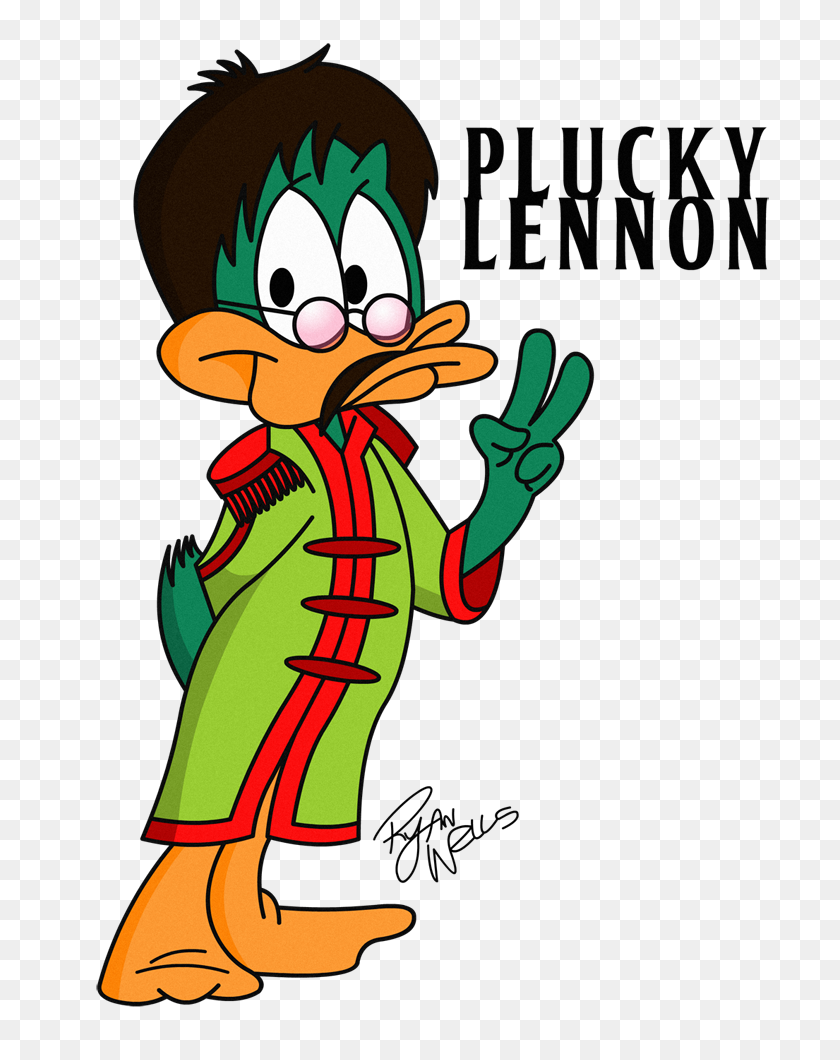 706x1000 Plucky Duck John Lennon - John Lennon PNG