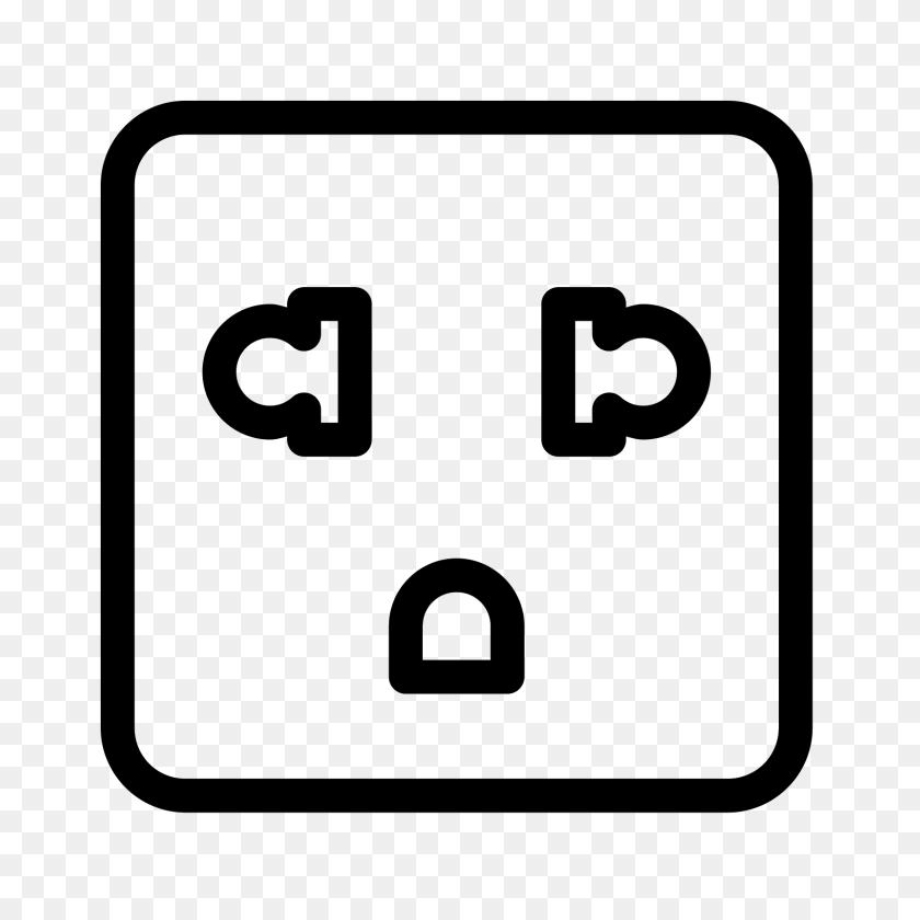 1600x1600 Plug Socket Icon - Plug In Clip Art