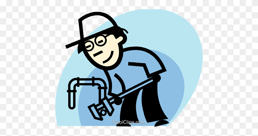 480x384 Plumbers Royalty Free Vector Clip Art Illustration - Plumber Clipart