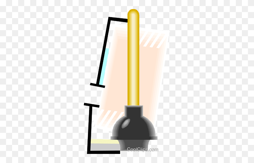 286x480 Plunger Royalty Free Vector Clip Art Illustration - Plunger Clipart