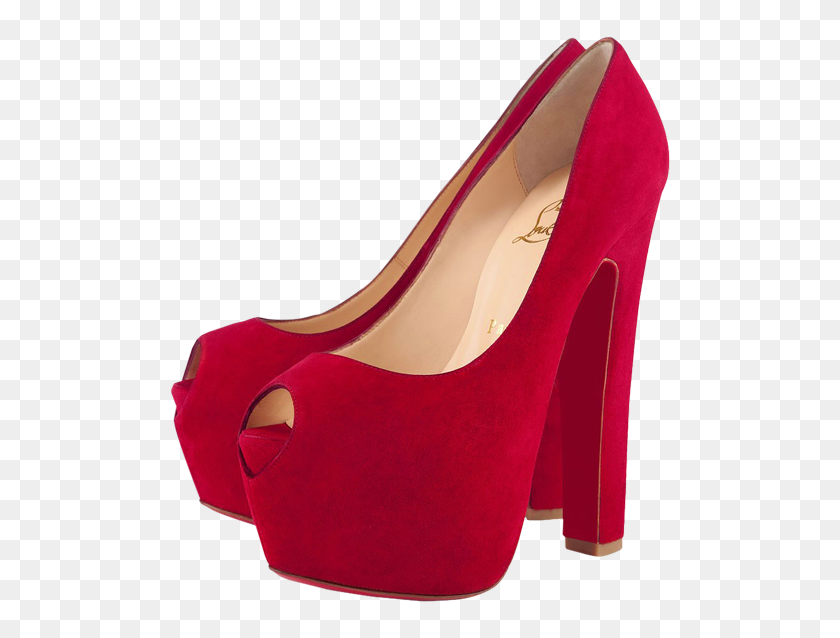 510x578 Plush Red Heels Png Clipart - High Heels PNG