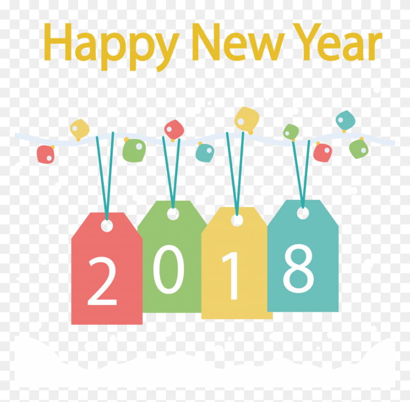 850x833 Png - New Year 2018 PNG