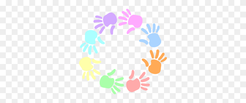 300x294 Png Circle Of Hands Transparent Circle Of Hands Images - Colorful PNG