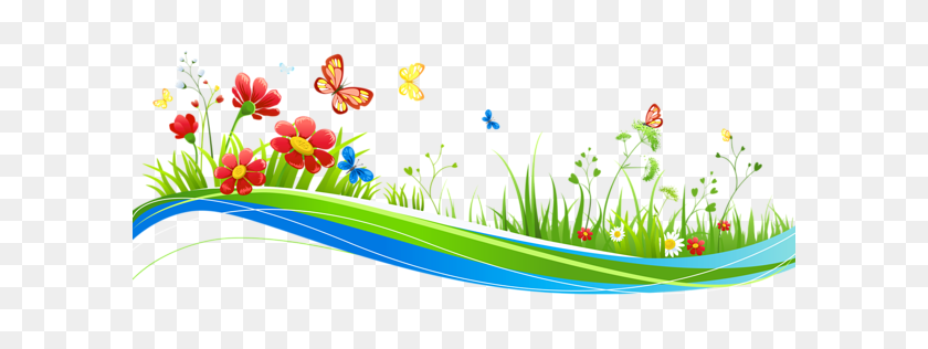 600x256 Png Clip Arts Flowers, Butterfly - Wildflower PNG