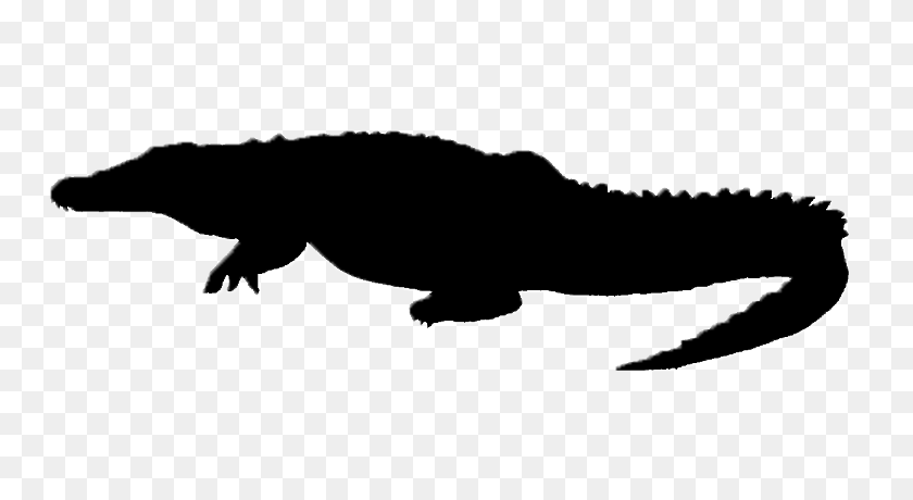 748x400 Png Крокодил Черный И Белый Прозрачный Крокодил Черный - Аллигатор Клипарт Черный И Белый