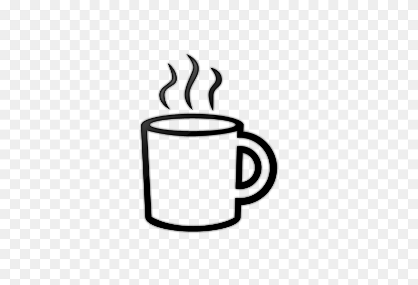512x512 Чашка Png, Черно-Белая Прозрачная Чашка, Черно-Белые Изображения - Чашка Кофе В Png