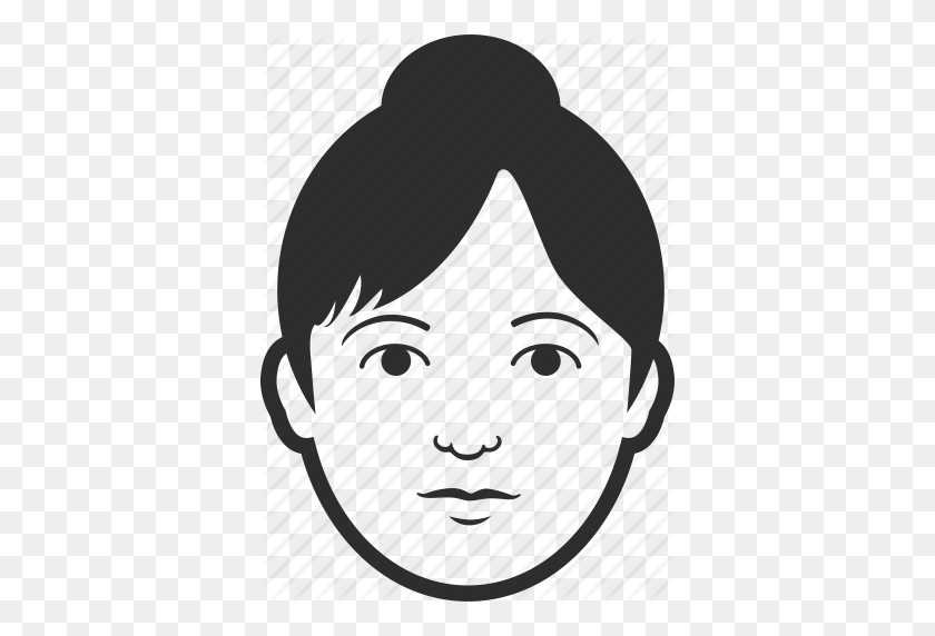 372x512 Png Download Vector Face Head Woman Free - Woman Face PNG