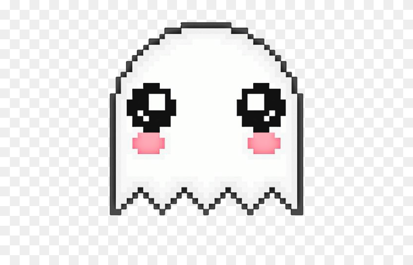 480x480 Png Edit Overlay Tumblr Ghost Fantasma Pixel Cute - Tumblr Overlays PNG