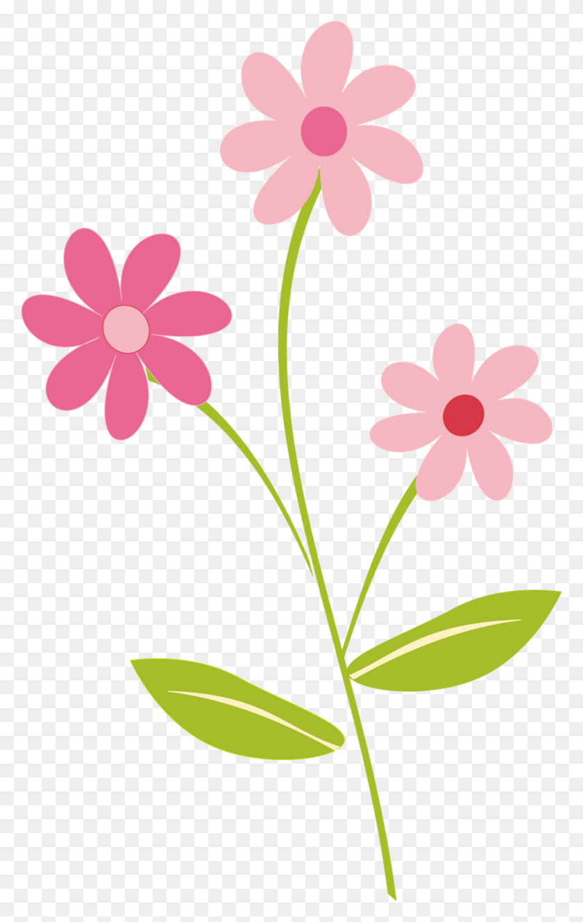 984x1600 Png Flowers, Flower Clipart - Row Of Flowers Clipart