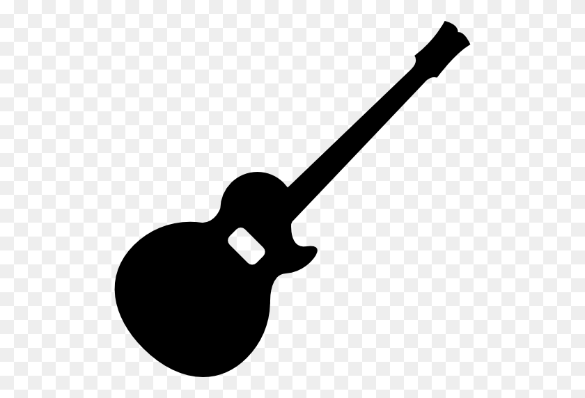 512x512 Png Гитара Силуэт Прозрачные Изображения Силуэт Гитары - Гитара Черно-Белый Клипарт
