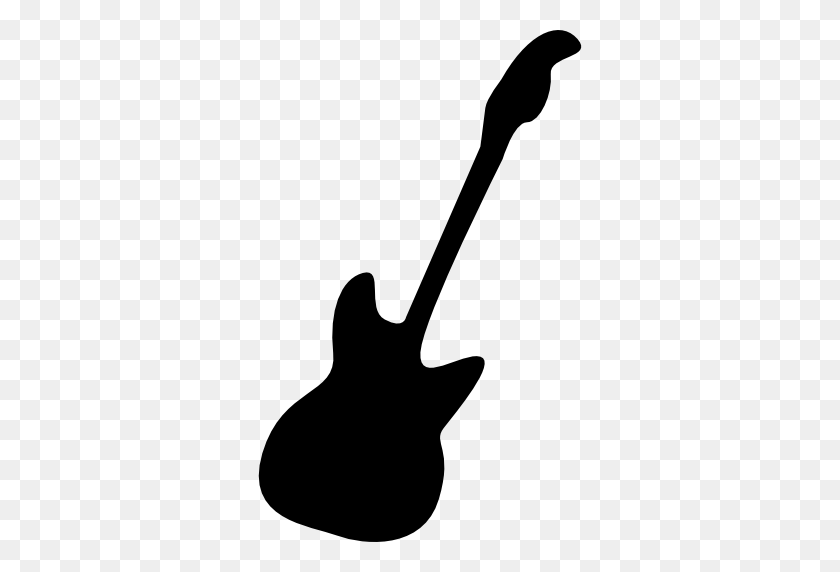 512x512 Png Гитара Силуэт Прозрачные Изображения Силуэт Гитары - Гитара Клипарт Черный И Белый