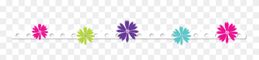 3402x600 Png Hand Painted Flower Border Shopatcloth With Flower Border - Floral Border PNG