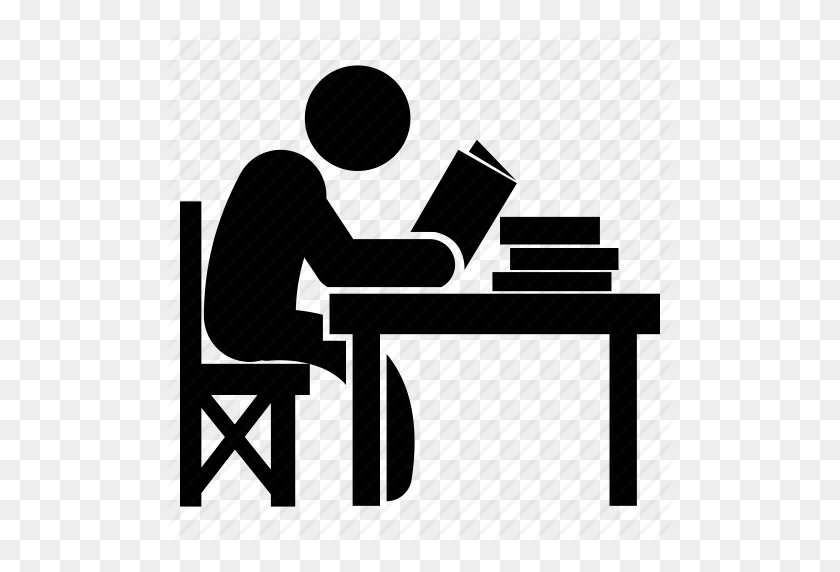 512x512 Estudiante Png Hd Lectura Transparente Hd Estudiante Leyendo Imágenes - Sentarse En El Escritorio Clipart
