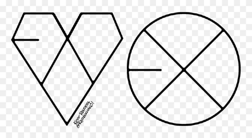 1024x524 Png} Logos Exo Kpop Renders - Exo Logo Png