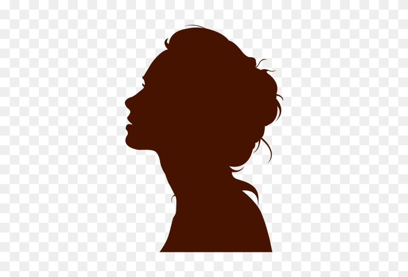 512x512 Png Silhouette Woman Head Transparent Silhouette Woman Head - Woman Face PNG