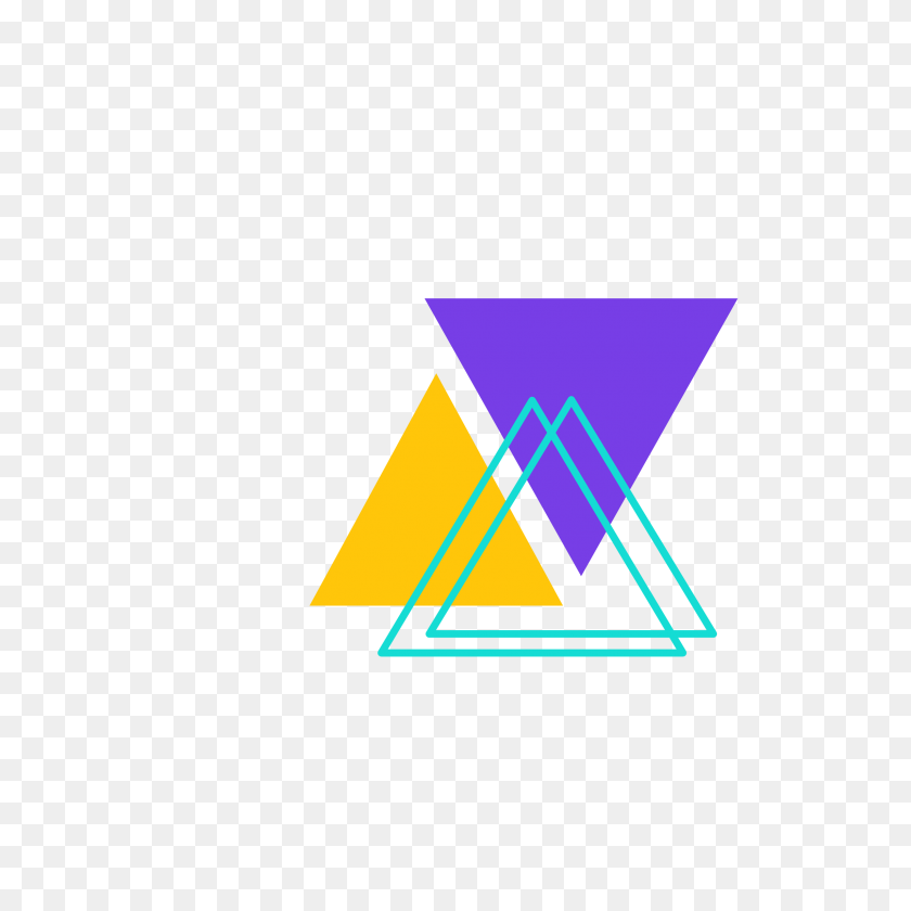 2289x2289 Png Tumblr Geométrico Kpop Triángulo Amarillo Púrpura Azul - Formas Geométricas Png