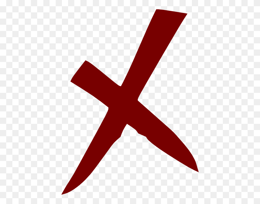 444x599 Png Wrong Cross Transparent Wrong Cross Images - X Marks The Spot PNG