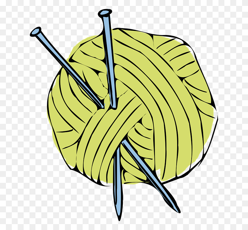 638x720 Png Yarn And Knitting Needles Transparent Yarn And Knitting - Knitting PNG