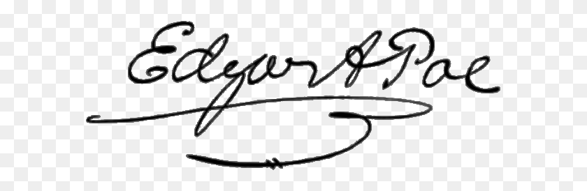 593x214 Poe Signature - Edgar Allan Poe Clipart