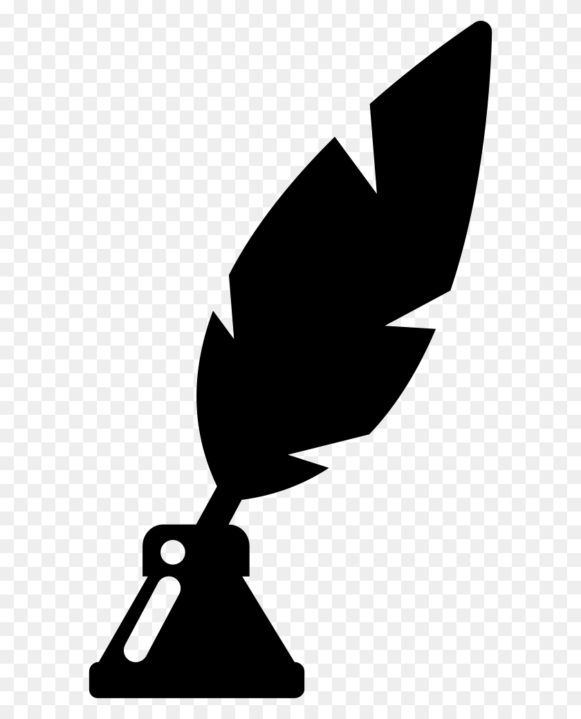 584x980 Poetry Symbol Of A Feather In Ink Container Png Icon Free - Poetry PNG