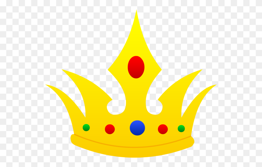 550x475 Pointed Golden Crown Design - Riches Clipart