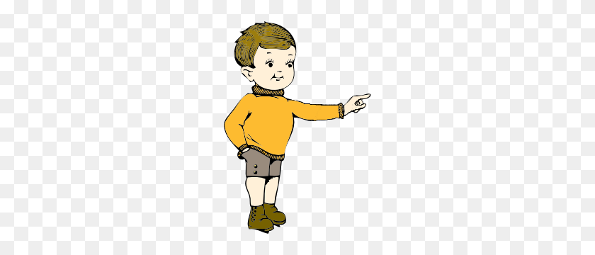 208x300 Pointing Boy Free Images - Child Pointing Clipart
