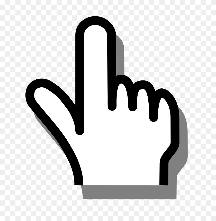 686x800 Pointing Finger Clip Art Download - Hand Gestures Clipart