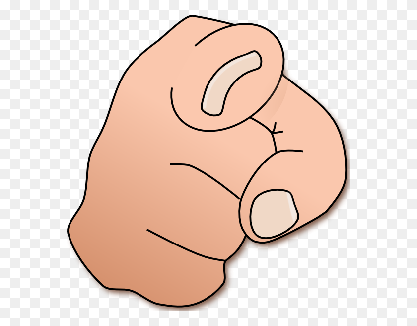 570x596 Pointing Finger Clip Art Is - Pointing Hand Clipart