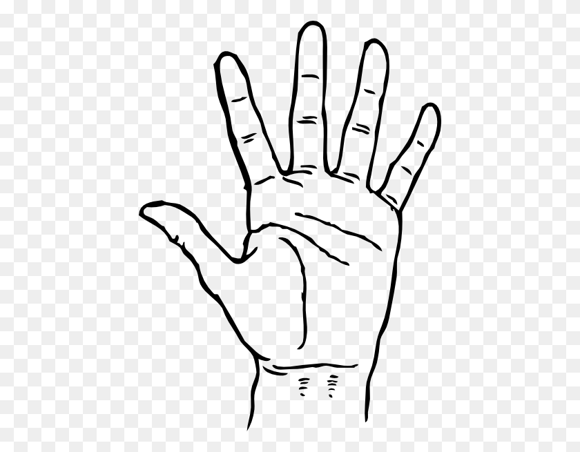 438x595 Pointing Hand Finger Png, Clip Art For Web - Left Hand Clipart