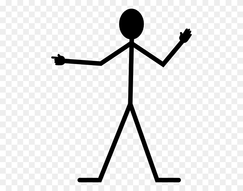 486x600 Pointing Stickman Clip Arts Download - Pointing At You Clipart